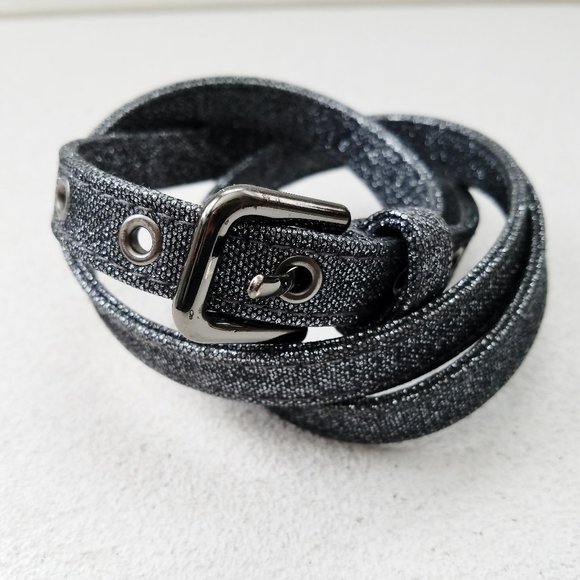 Sparkling Black & Silver Belt - Picture 1 of 7